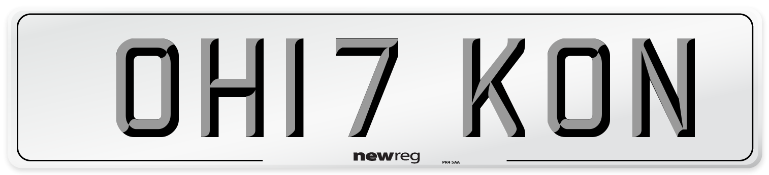 OH17 KON Number Plate from New Reg